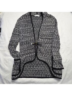 Rebecca King Knit Buckle Cardigan Sweater Jacket S/M